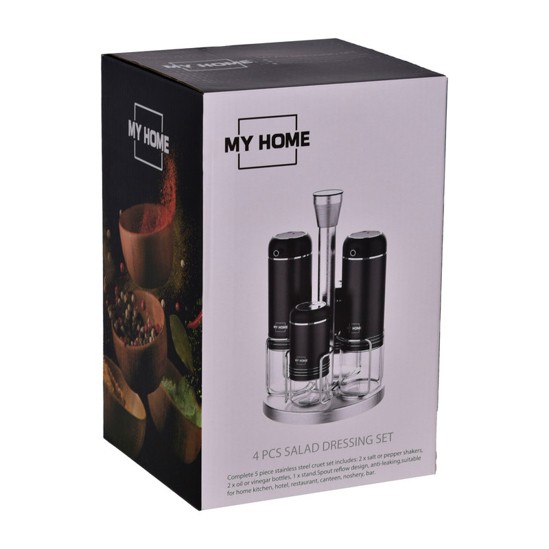 ست آبلیموخوری و نمک پاش MY HOME طرح گرد مجموعه 4 عددی