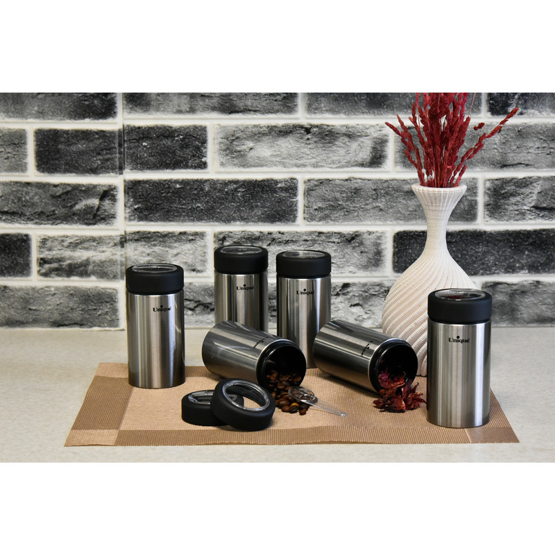 جا ادویه یونیک مدل استیل کد 4490 مجموعه 6 عددی