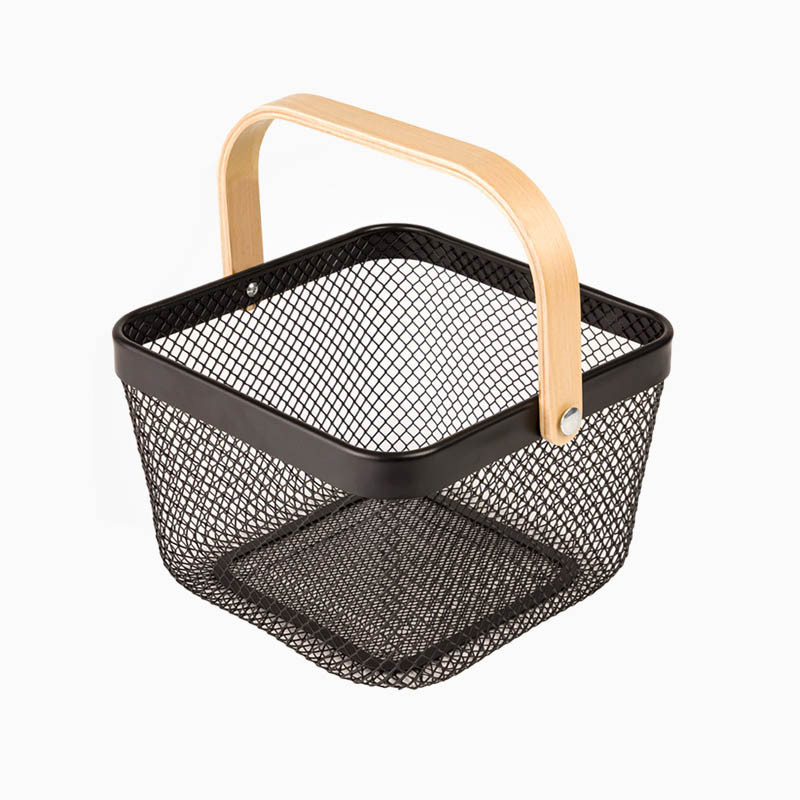 سبد ارگانایزر لیمون مدل دسته چوبی 2321