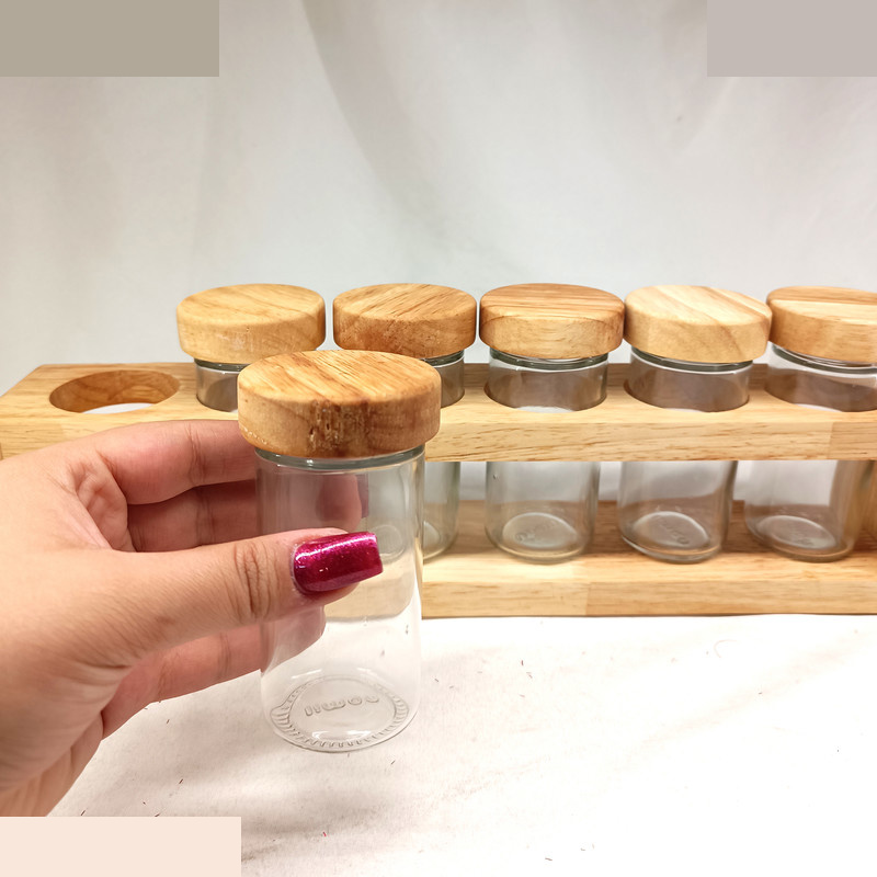 ست جا ادویه 6 پارچه لیمون مدل چوبی