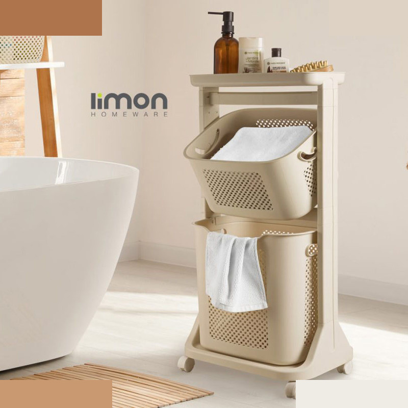 سبد رخت چرک لیمون مدل بافت