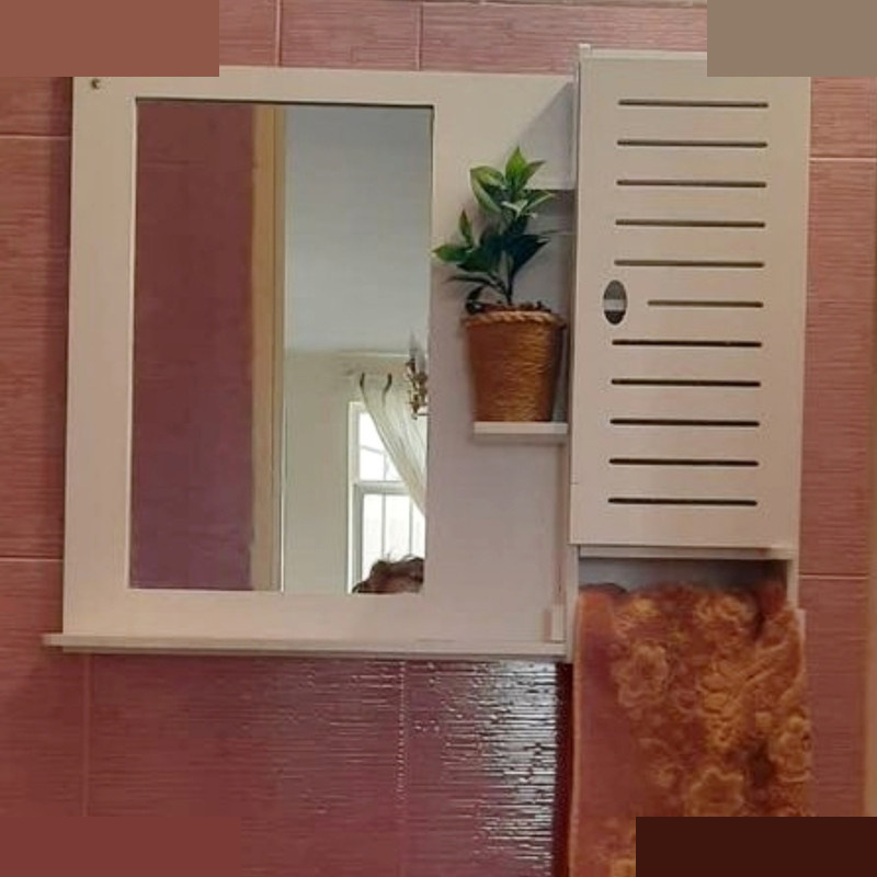 ست آینه و باکس سرویس بهداشتی خونه خاص مدل خطی کد 5646