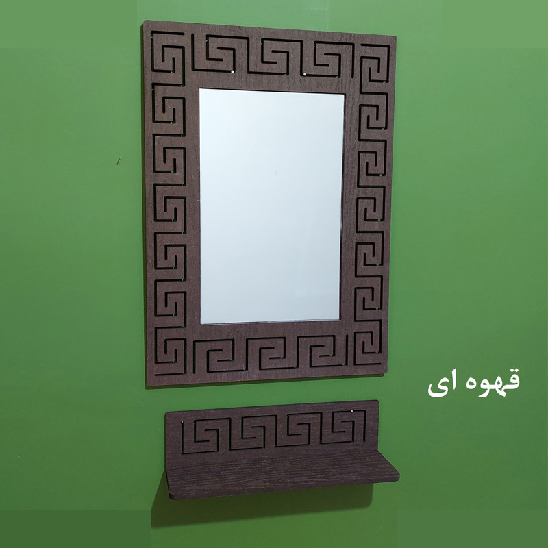 آینه خونه خاص مدل Versace به همراه شلف دیواری آینه خونه خاص مدل Versace به همراه شلف دیواری