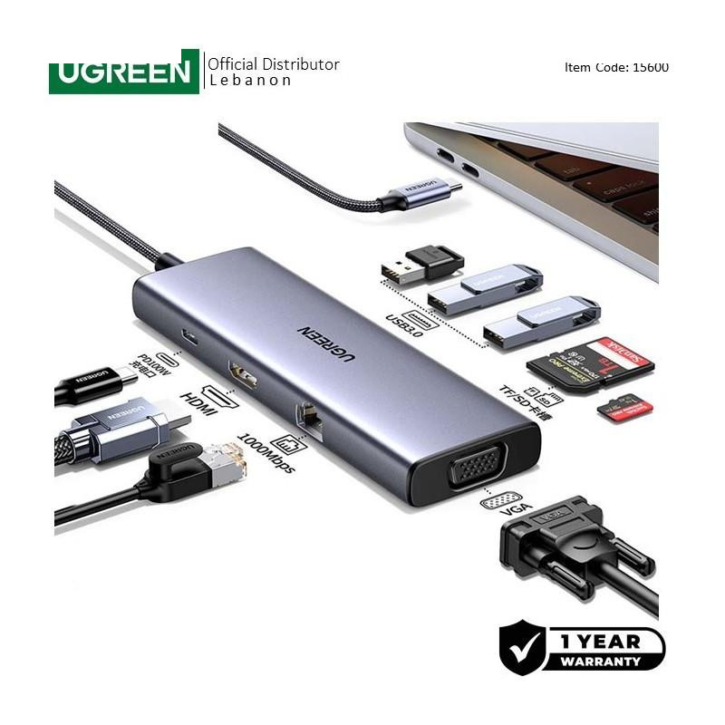 هاب ۹ پورت USB-C یوگرین مدل CM498-15600