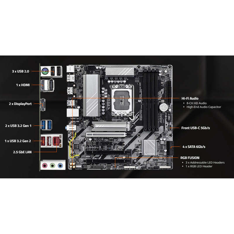 مادربرد گیگابایت مدل B860M DS3H (rev. 1.0)