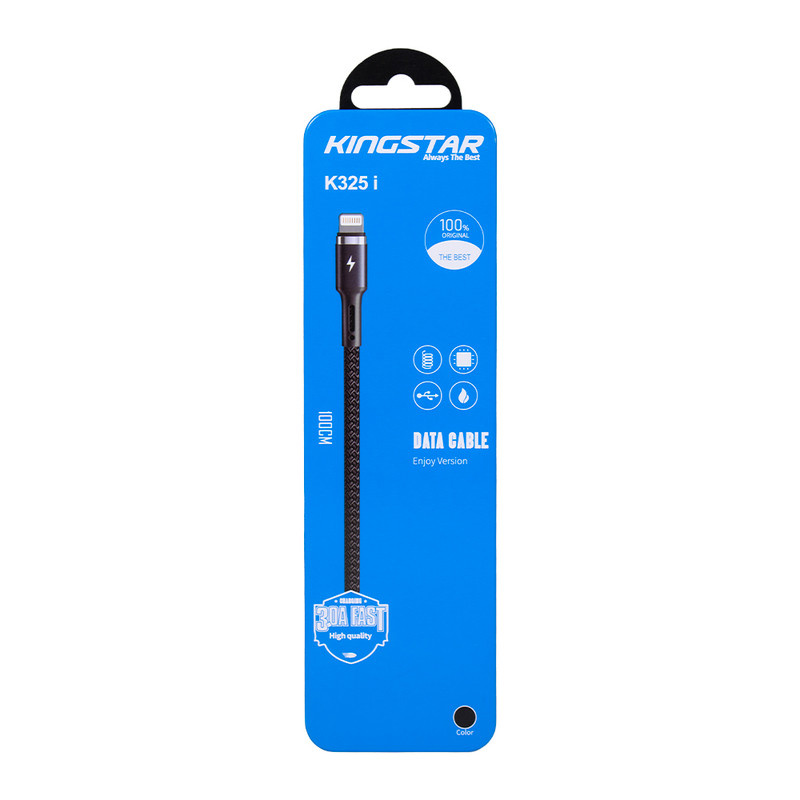 کابل تبدیل USB به لایتنینگ کینگ استار مدل K325i طول 1 متر کابل تبدیل USB به لایتنینگ کینگ استار مدل K325i طول 1 متر