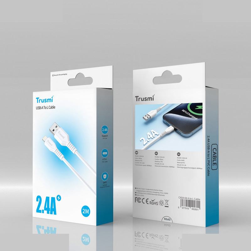 کابل تبدیل USB به لایتنینگ تراسمی مدل CA54-04 طول 2 متر کابل تبدیل USB به لایتنینگ تراسمی مدل CA54-04 طول 2 متر
