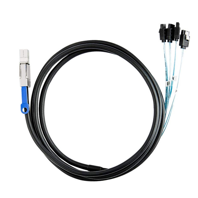 کابل تبدیل Mini SAS HD SFF-8644 به 4 پورت SATA اسمارطور مدل SM201 طول 1 متر کابل تبدیل Mini SAS HD SFF-8644 به 4 پورت SATA اسمارطور مدل SM201 طول 1 متر