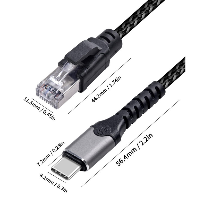 کابل تبدیل RJ45 به USB-C اسمارطور مدل RJ-C کابل تبدیل RJ45 به USB-C اسمارطور مدل RJ-C