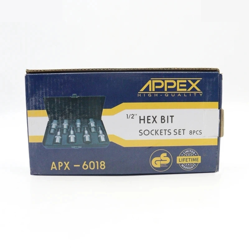 آچار بکس اپکس مدل AJ-APX-6018 مجموعه 8 عددی آچار بکس اپکس مدل AJ-APX-6018 مجموعه 8 عددی