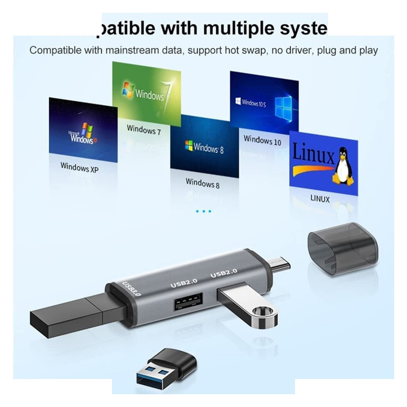 هاب 3 پورت USB-C/USB3.0 مجنتیک مدل ADS-302C هاب 3 پورت USB-C/USB3.0 مجنتیک مدل ADS-302C