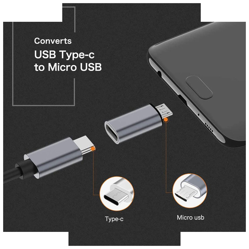 مبدل USB-C به MicroUSB مجنتیک مدل CM2 مبدل USB-C به MicroUSB مجنتیک مدل CM2