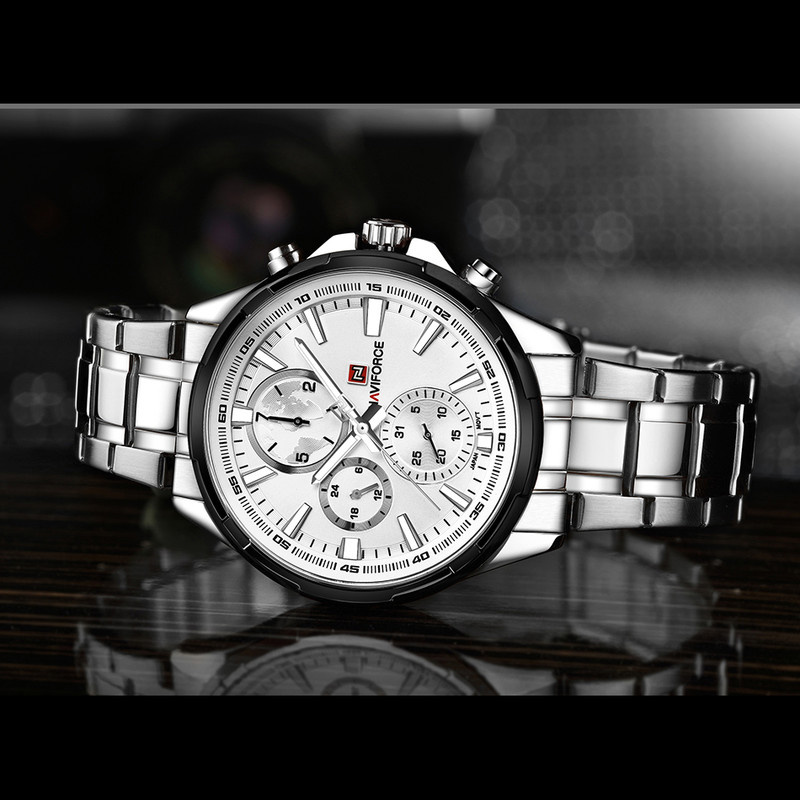 ساعت مچی عقربهای مردانه نیوی فورس مدل NF9089M -S-W ساعت مچی عقربهای مردانه نیوی فورس مدل NF9089M -S-W