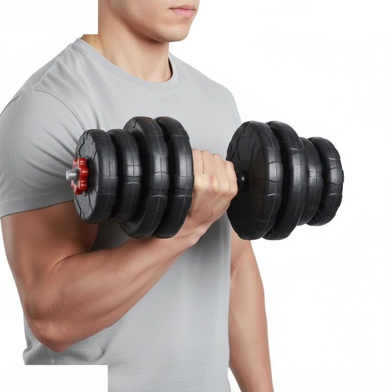 دمبل گرد قابل تنظیم 16 کیلوگرم رادیس فیت مدل DVP16-Mix1-one handle