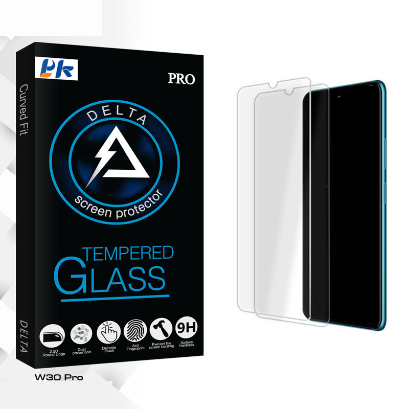 محافظ صفحه نمایش شیشه ای پی کی مدل Delta Glass MIX مناسب برای گوشی موبایل ال جی W30 Pro بسته دو عددی محافظ صفحه نمایش شیشه ای پی کی مدل Delta Glass MIX مناسب برای گوشی موبایل ال جی W30 Pro بسته دو عددی