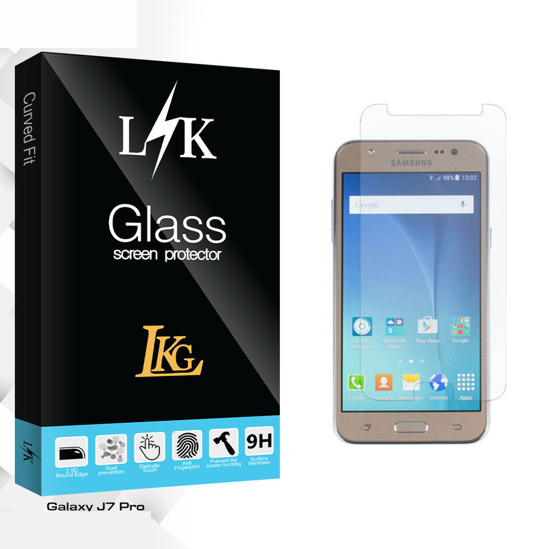 محافظ صفحه نمایش شیشه ای ال کا جی مدل LK Glass مناسب برای گوشی موبایل سامسونگ Galaxy J7 Pro محافظ صفحه نمایش شیشه ای ال کا جی مدل LK Glass مناسب برای گوشی موبایل سامسونگ Galaxy J7 Pro