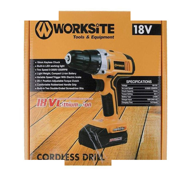 دریل پیچ گوشتی شارژی ورک سایت مدل CD314-18L