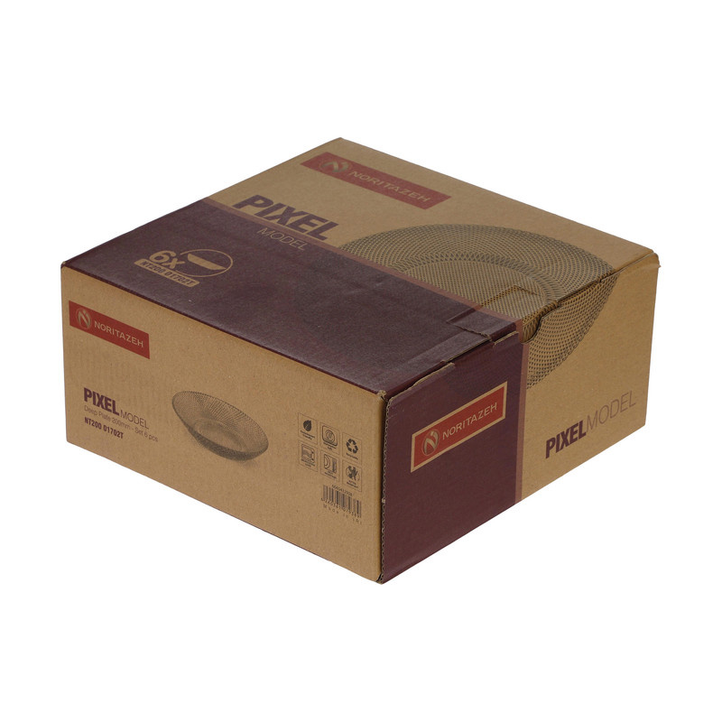 بشقاب خورش خوری نوری تازه مدل پیکسل کد NT20001702T بسته 6 عددی بشقاب خورش خوری نوری تازه مدل پیکسل کد NT20001702T بسته 6 عددی