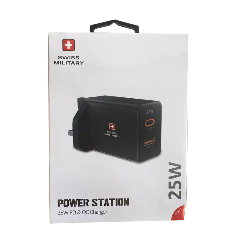 آداپتور شارژر 25 وات سوییس میلیتری مدل Power Station 25W آداپتور شارژر 25 وات سوییس میلیتری مدل Power Station 25W