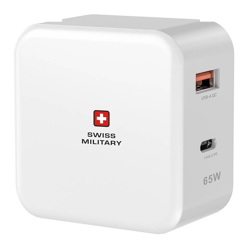 آداپتور شارژر 65 وات سوییس میلیتری مدل Power Station به همراه مبدل برق آداپتور شارژر 65 وات سوییس میلیتری مدل Power Station به همراه مبدل برق