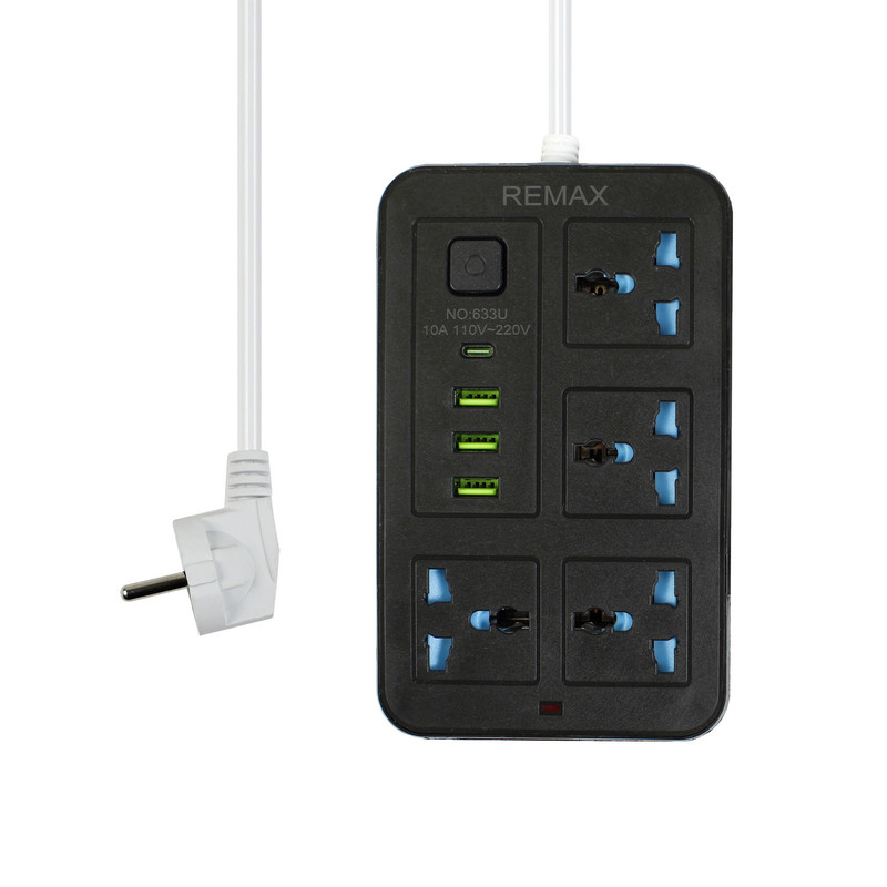 چندراهی برق ریمکس مدل 4 خانه کد Hub-Usb چندراهی برق ریمکس مدل 4 خانه کد Hub-Usb
