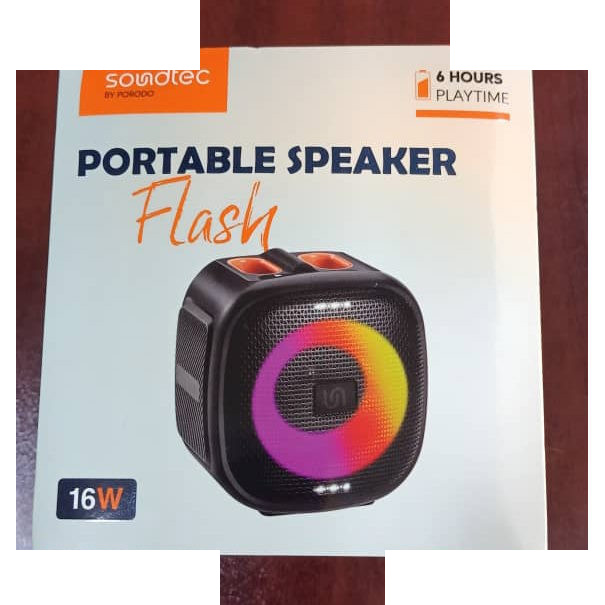اسپیکر بلوتوثی قابل حمل پرودو مدل Soundtec Flash RGB Portable Bluetooth 16W STRGBS اسپیکر بلوتوثی قابل حمل پرودو مدل Soundtec Flash RGB Portable Bluetooth 16W STRGBS