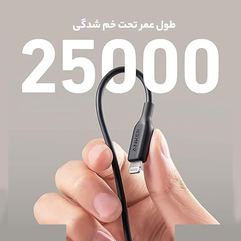 کابل تبدیل USB-C به لایتنینگ انکر مدل Power Line III A8831 طول 0.3 متر کابل تبدیل USB-C به لایتنینگ انکر مدل Power Line III A8831 طول 0.3 متر