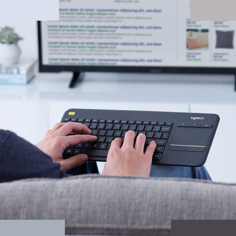کیبورد بی سیم لاجیتک مدل K400 Plus، سوییچ ممبران، Tenkeyless کیبورد بی سیم لاجیتک مدل K400 Plus، سوییچ ممبران، Tenkeyless