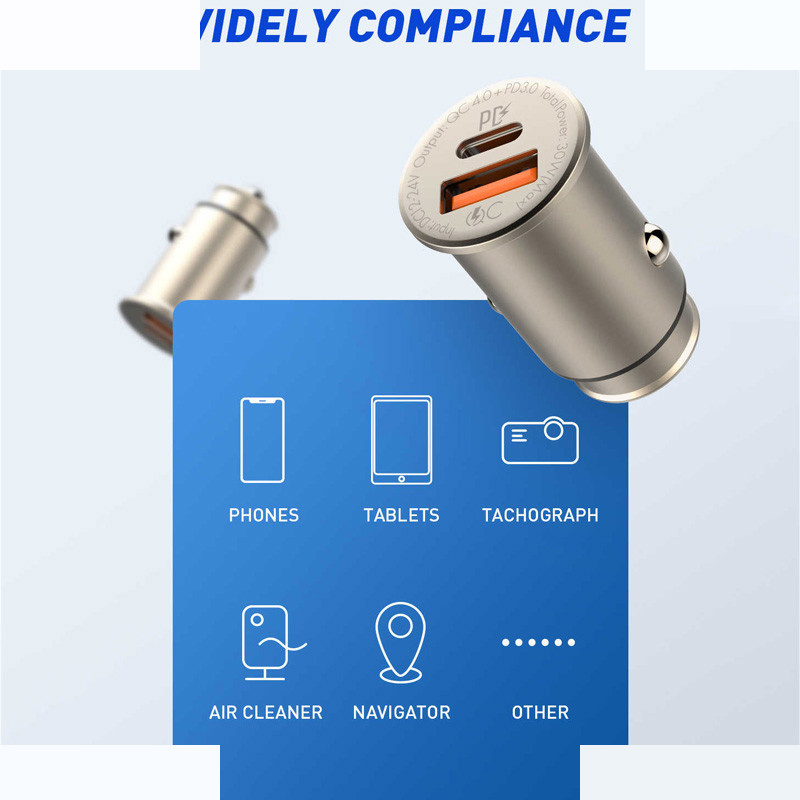 شارژر فندکی الدینیو مدل C506Q به همراه کابل تبدیل microUSB شارژر فندکی الدینیو مدل C506Q به همراه کابل تبدیل microUSB