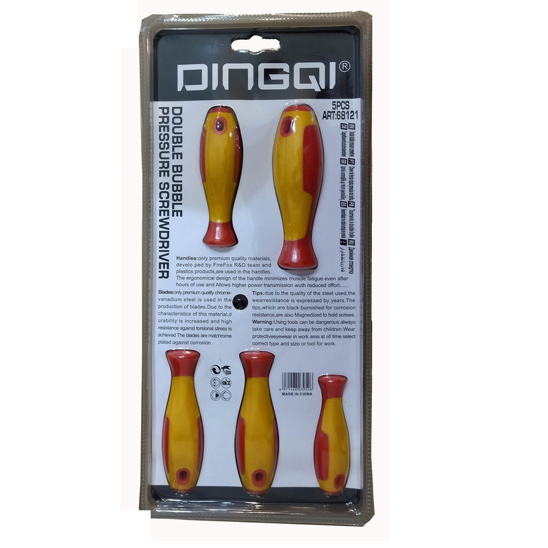 پیچ گوشتی دینگشی مدل دسته عایق 68121 بسته 5 عددی پیچ گوشتی دینگشی مدل دسته عایق 68121 بسته 5 عددی