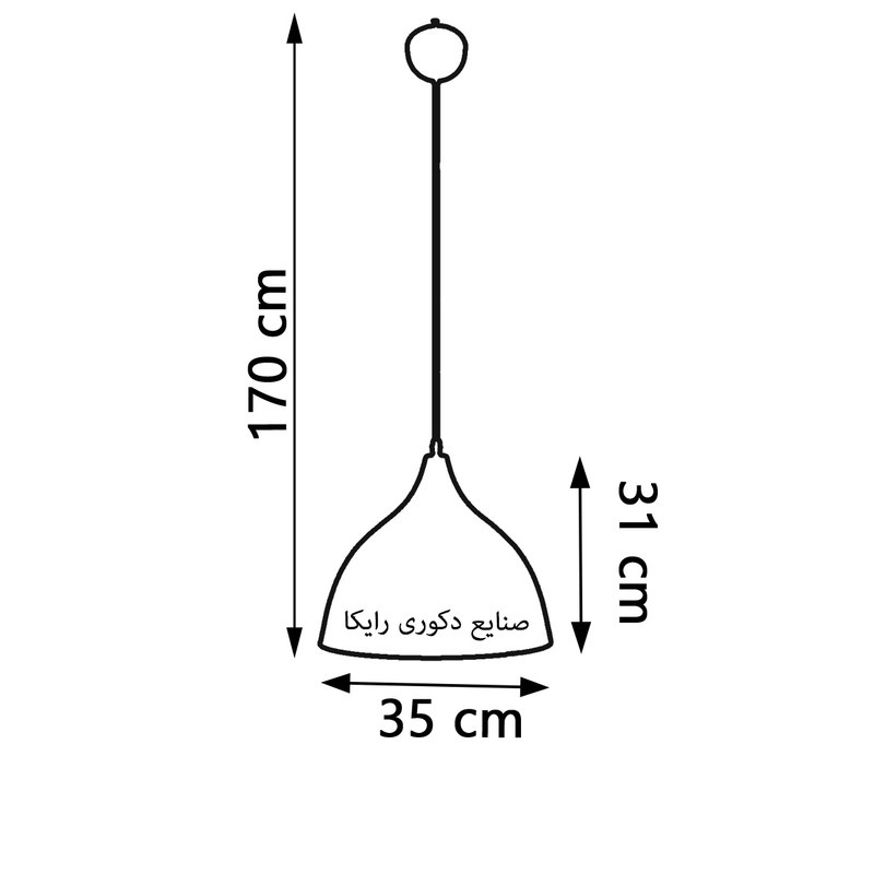 چراغ آویز رایکا مدل RO-887 چراغ آویز رایکا مدل RO-887