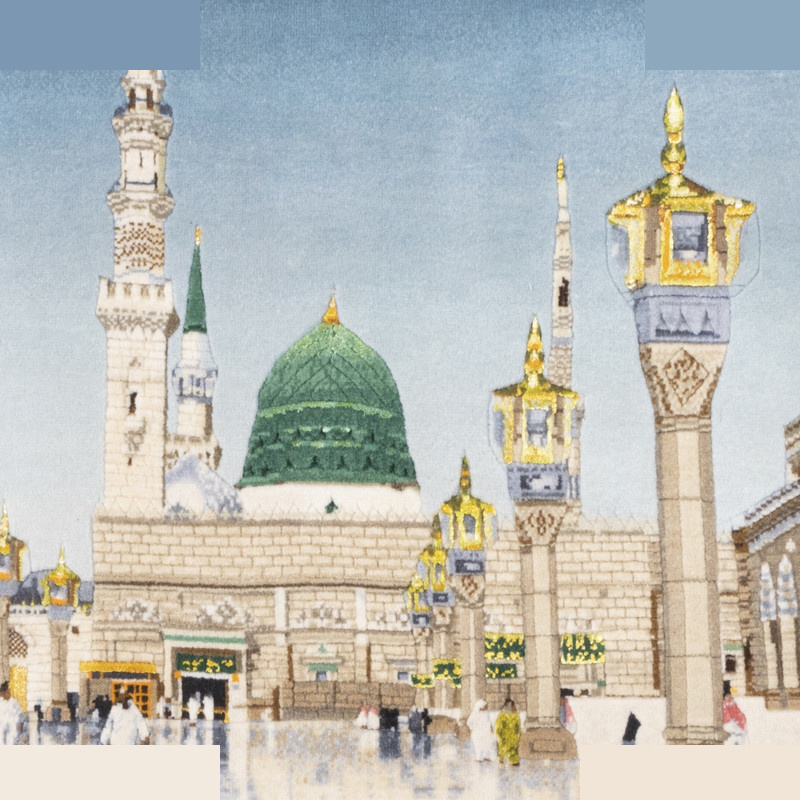 تابلو فرش دست بافت سی پرشیا طرح مسجد النبی کد 903563 تابلو فرش دست بافت سی پرشیا طرح مسجد النبی کد 903563