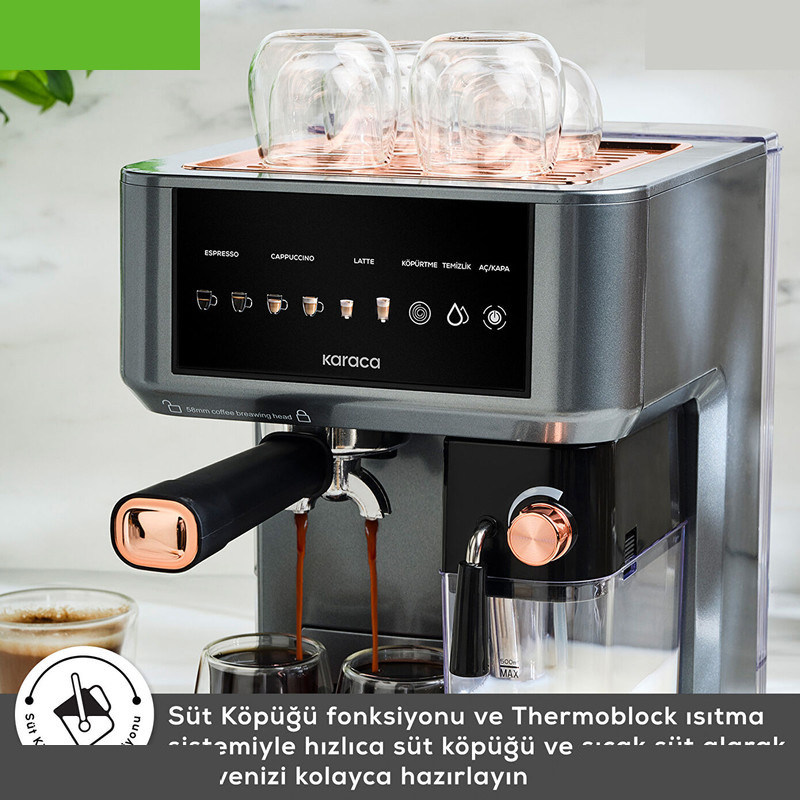 اسپرسو ساز 1800 میلیلیتر کاراجا مدل MyCaffe Barista S10 اسپرسو ساز 1800 میلیلیتر کاراجا مدل MyCaffe Barista S10