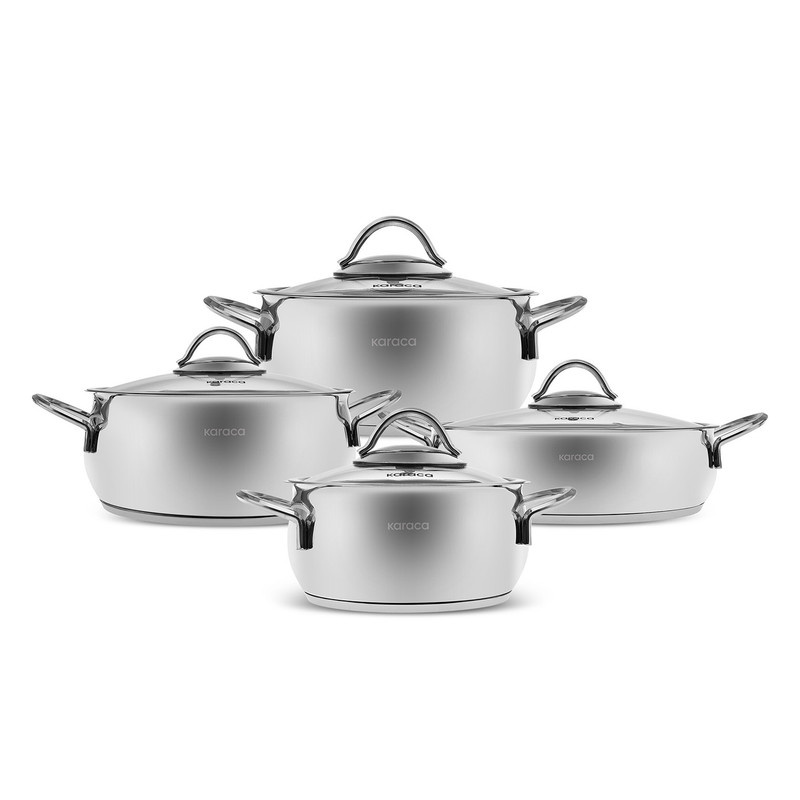 سرویس قابلمه استیل 8 پارچه کاراجا مدل Urla سرویس قابلمه استیل 8 پارچه کاراجا مدل Urla