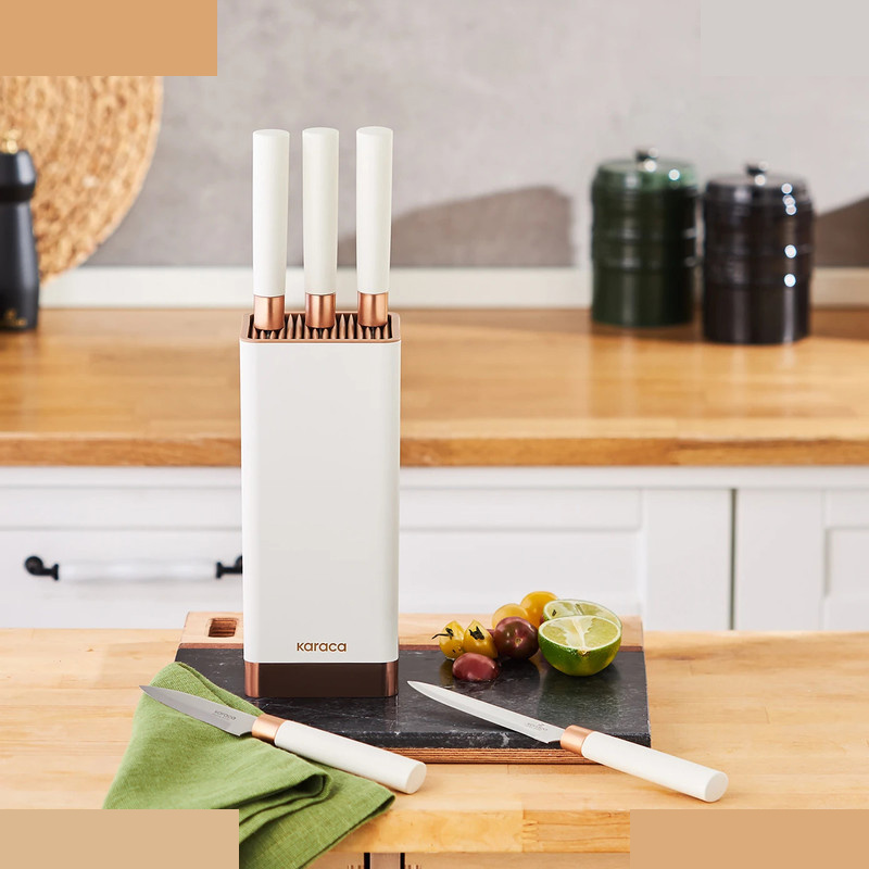 سرویس چاقو آشپزخانه 6 پارچه کاراجا مدل Skycut Stand سرویس چاقو آشپزخانه 6 پارچه کاراجا مدل Skycut Stand