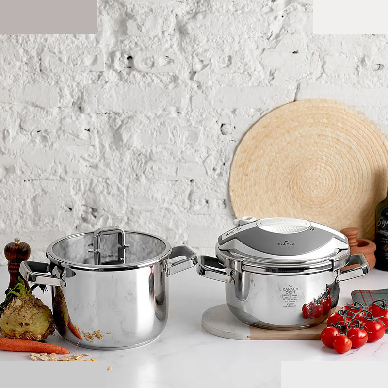 زودپز دوقلو کاراجا مدل Orbit İnduksiyon گنجایش 4 و 6 لیتر زودپز دوقلو کاراجا مدل Orbit İnduksiyon گنجایش 4 و 6 لیتر