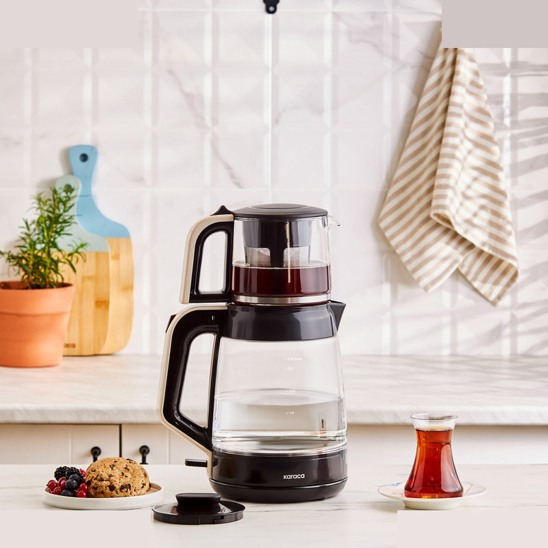 چای ساز روی هم کاراجا مدل Glass Tea XL