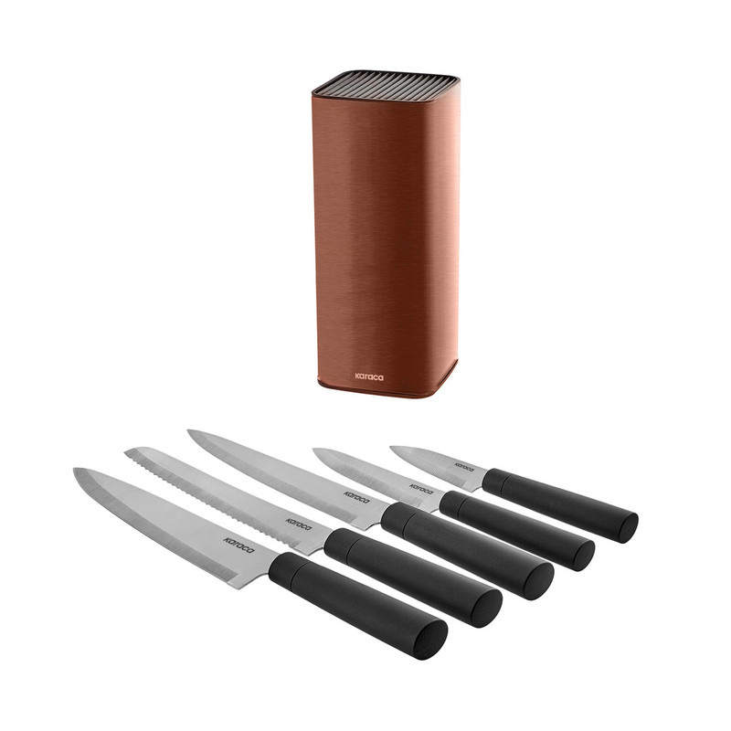 سرویس چاقو آشپزخانه 6 پارچه کاراجا مدل Grammy Copper سرویس چاقو آشپزخانه 6 پارچه کاراجا مدل Grammy Copper