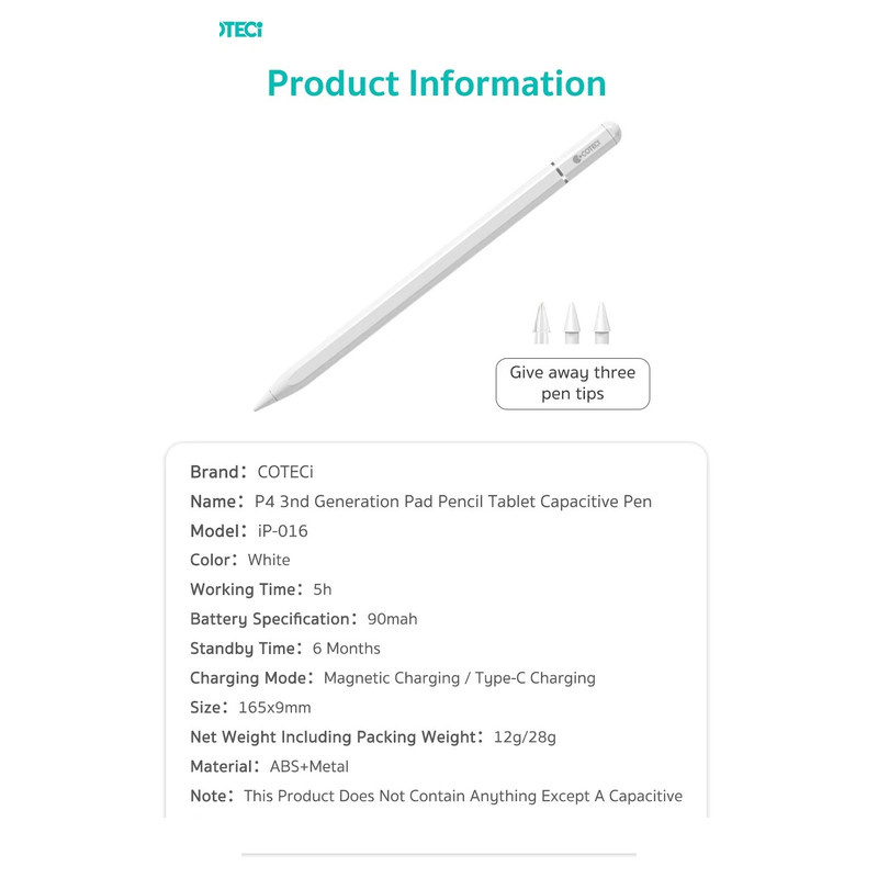 قلم لمسی کوتتسی مدل IP-016 مجموعه 4 عددی قلم لمسی کوتتسی مدل IP-016 مجموعه 4 عددی