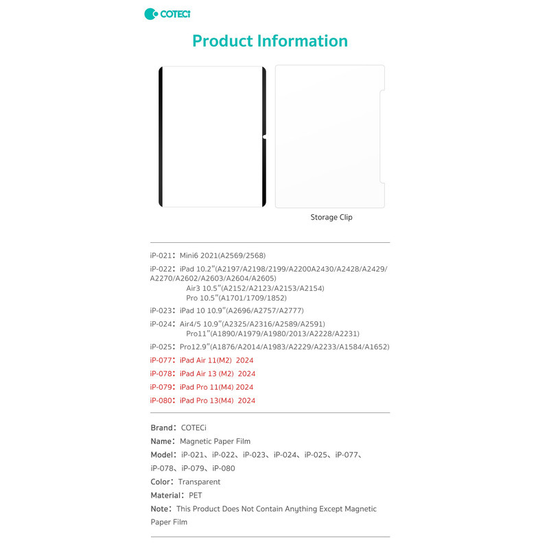 محافظ صفحه نمایش حریم شخصی کوتتسی مدل IP-080 مناسب برای تبلت اپل iPad Pro 13(M4) اینچی محافظ صفحه نمایش حریم شخصی کوتتسی مدل IP-080 مناسب برای تبلت اپل iPad Pro 13(M4) اینچی