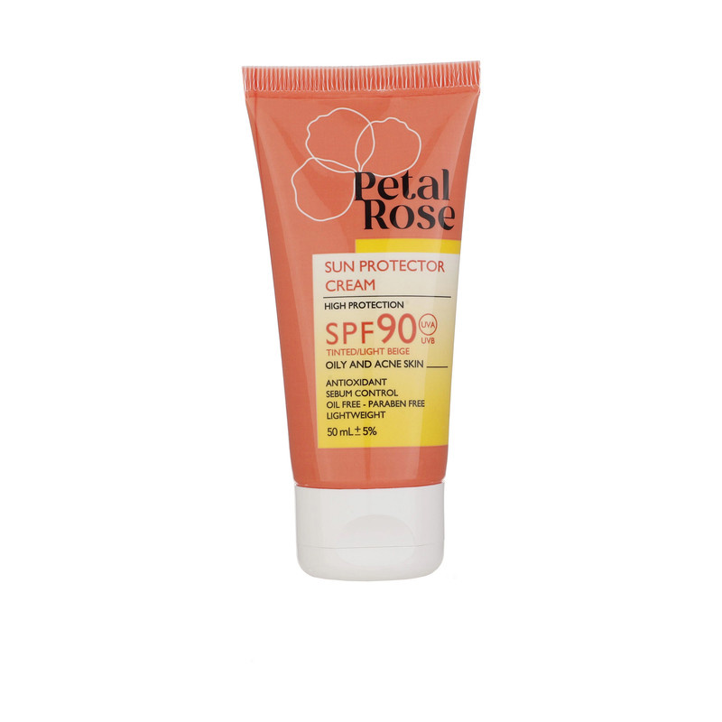 کرم ضد آفتاب رنگی پتال رز SPF 90 مدل 01 مناسب پوست های چرب حجم 50 میلیلیتر کرم ضد آفتاب رنگی پتال رز SPF 90 مدل 01 مناسب پوست های چرب حجم 50 میلیلیتر
