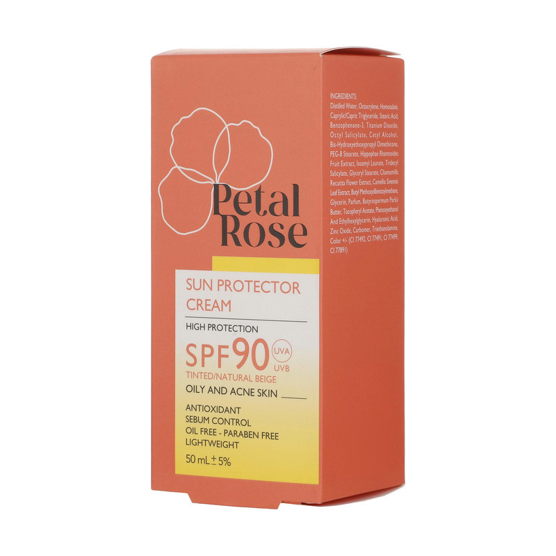 کرم ضد آفتاب رنگی پتال رز SPF 90 مدل 01 مناسب پوست های چرب حجم 50 میلیلیتر کرم ضد آفتاب رنگی پتال رز SPF 90 مدل 01 مناسب پوست های چرب حجم 50 میلیلیتر