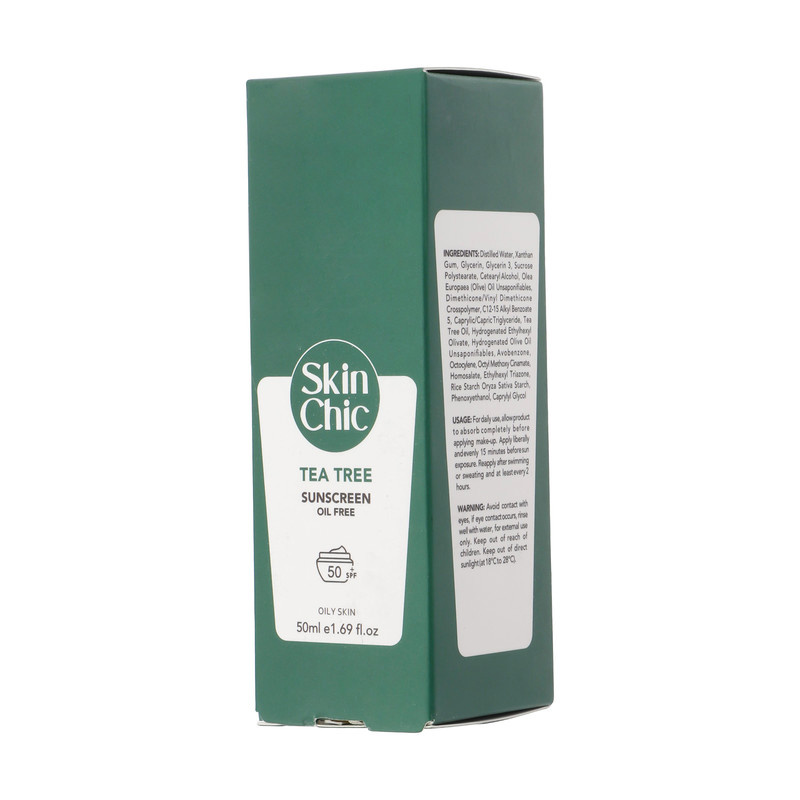 کرم ضد آفتاب بیرنگ صورت اسکین شیک SPF 50 مدل TEA TREE مناسب برای چرب حجم 50 میلیلیتر کرم ضد آفتاب بیرنگ صورت اسکین شیک SPF 50 مدل TEA TREE مناسب برای چرب حجم 50 میلیلیتر