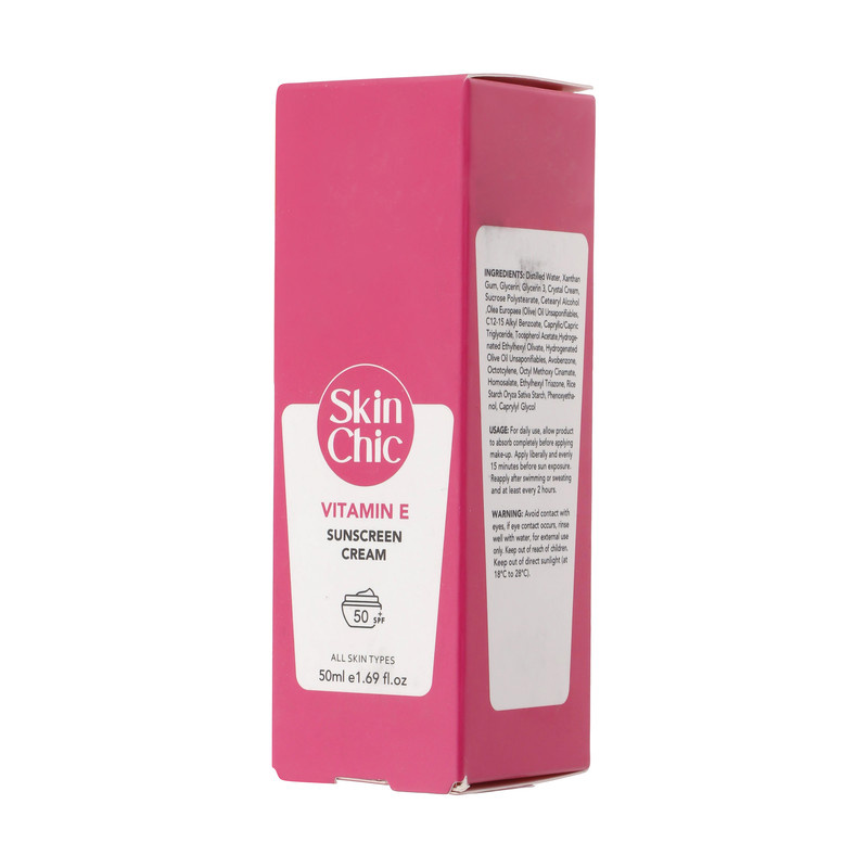 کرم ضد آفتاب بیرنگ صورت اسکین شیک SPF 50 مدل Vitamin E مناسب برای انواع پوست حجم 50 میلیلیتر کرم ضد آفتاب بیرنگ صورت اسکین شیک SPF 50 مدل Vitamin E مناسب برای انواع پوست حجم 50 میلیلیتر