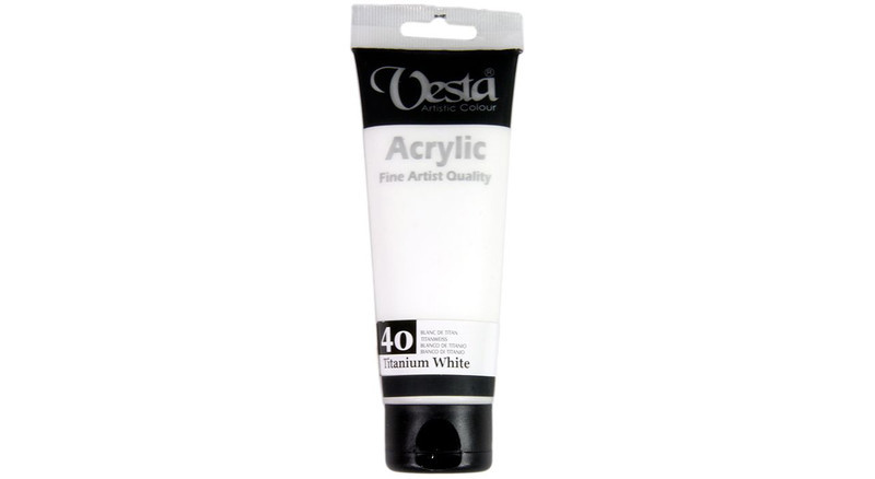 رنگ اکریلیک وستا مدل 40 Titanium White حجم 75 میلی لیتر رنگ اکریلیک وستا مدل 40 Titanium White حجم 75 میلی لیتر