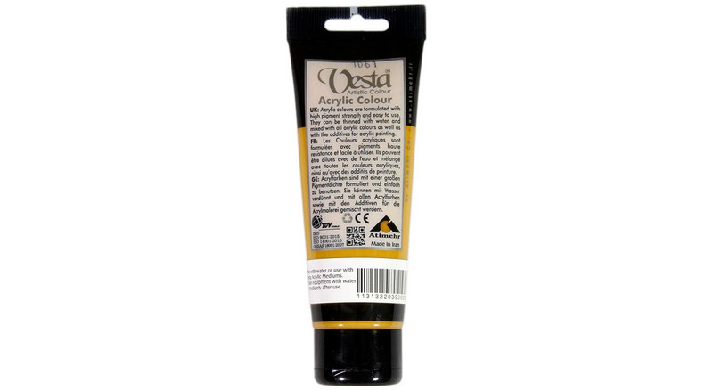 رنگ اکریلیک وستا مدل 44 Yellow Ochre حجم 75 میلی لیتر رنگ اکریلیک وستا مدل 44 Yellow Ochre حجم 75 میلی لیتر