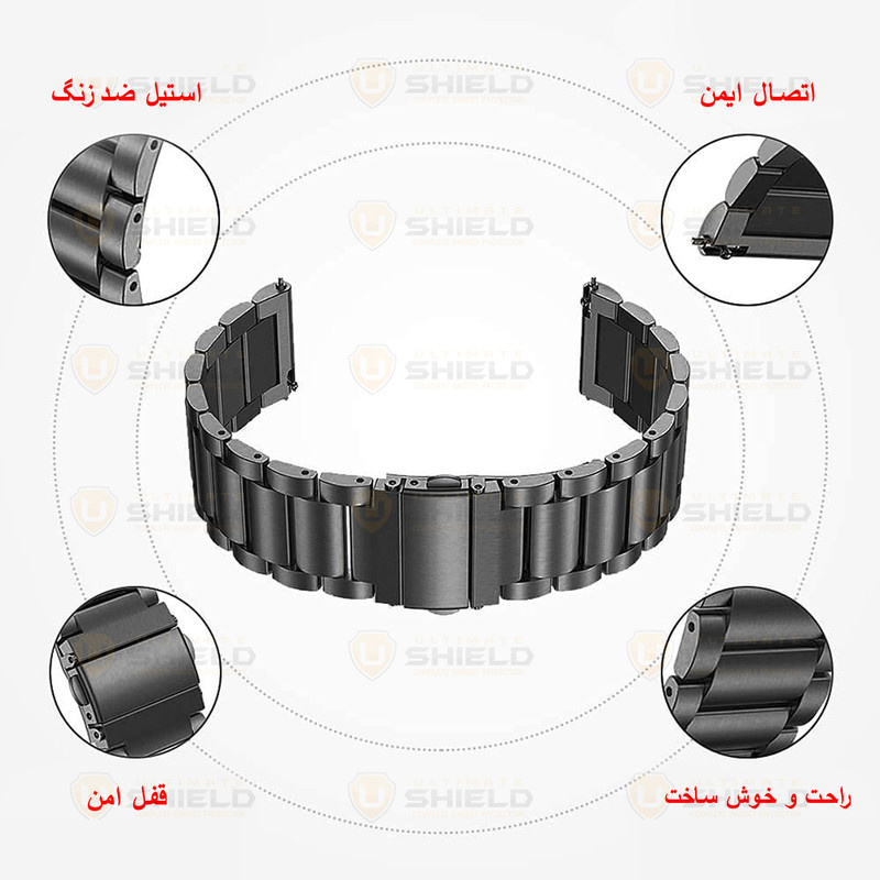 بند آلتیمیت شیلد مدل 3Row TW مناسب برای ساعت هوشمند سامسونگ Galaxy Gear S3 / Watch 3 45mm / Watch 46mm / S3 Frontier / S3 Classic Gear 2 R380 بند آلتیمیت شیلد مدل 3Row TW مناسب برای ساعت هوشمند سامسونگ Galaxy Gear S3 / Watch 3 45mm / Watch 46mm / S3 Frontier / S3 Classic Gear 2 R380