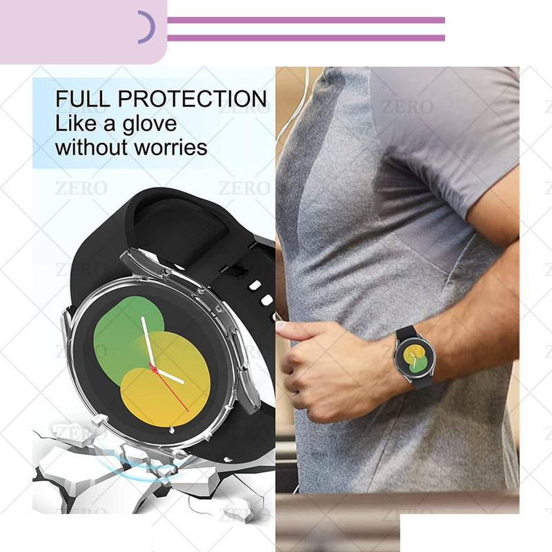 کاور زیرو مدل PC-Bumper-ZR مناسب برای ساعت هوشمند سامسونگ Galaxy Watch 4 40mm به همراه محافظ صفحه نمایش کاور زیرو مدل PC-Bumper-ZR مناسب برای ساعت هوشمند سامسونگ Galaxy Watch 4 40mm به همراه محافظ صفحه نمایش
