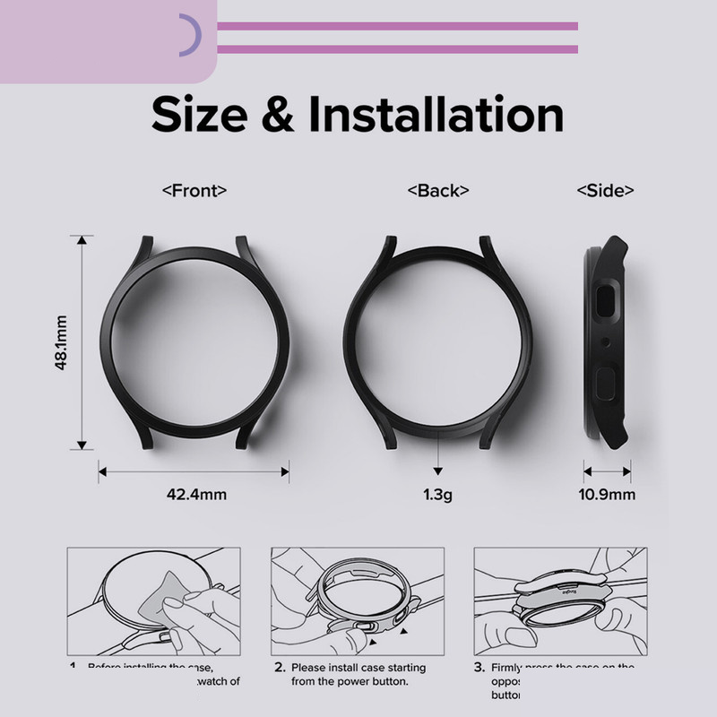 کاور زیرو مدل UL-360 مناسب برای ساعت هوشمند سامسونگ Galaxy Watch 5 40mm به همراه محافظ صفحه نمایش