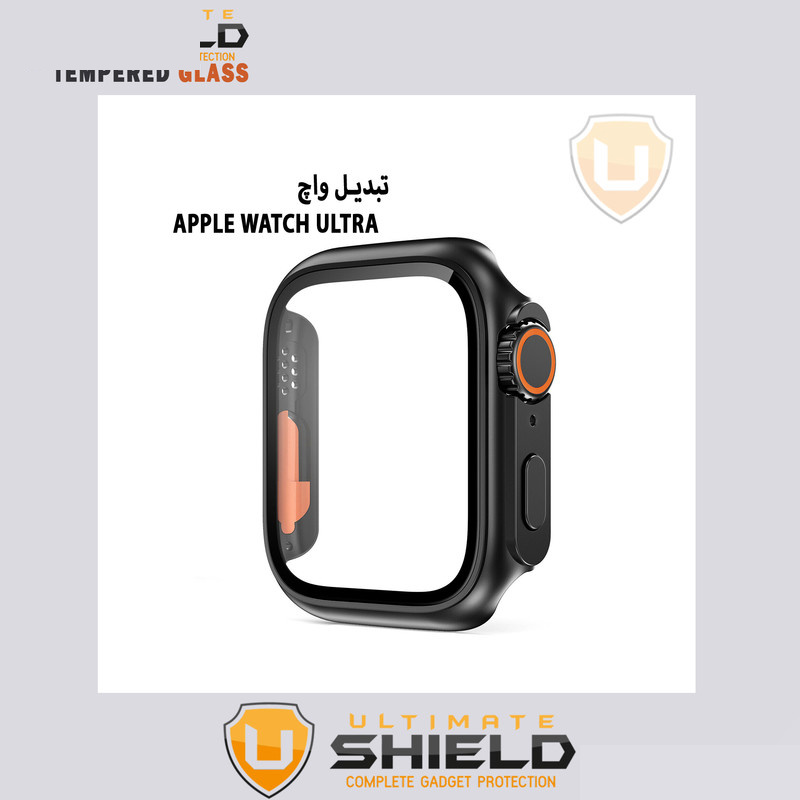 کاور آلتیمیت شیلد مدل UL-Ultra مناسب برای اپل واچ Series 8 Aluminum 45mm / Series 7 Aluminum 45mm به همراه محافظ صفحه نمایش